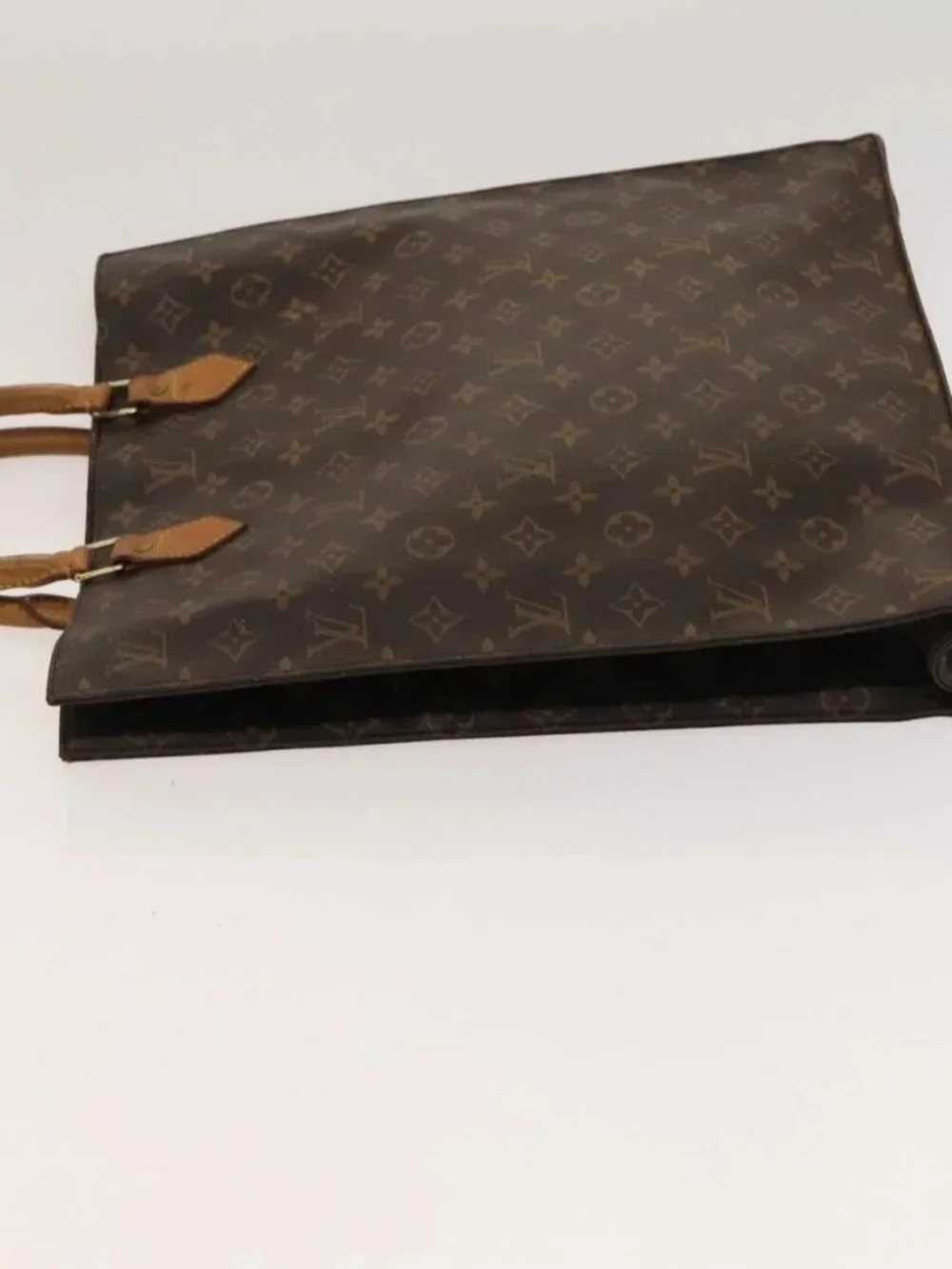 LOUIS VUITTON Monogram Sac Plat Hand Bag M51140 LV Auth 119040